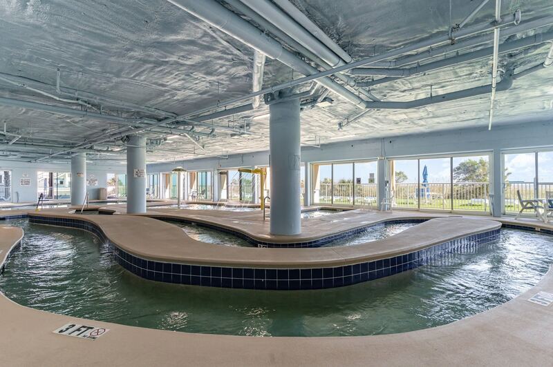 Indoor lazy river at Holiday Sands South Beach